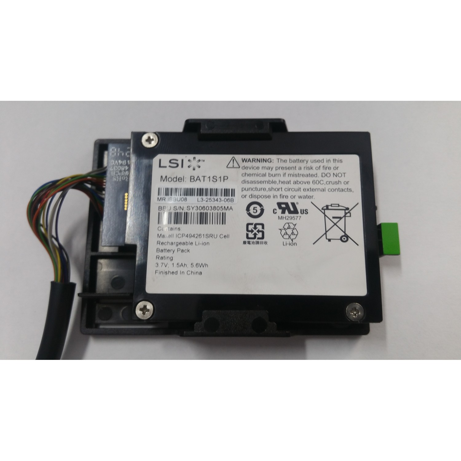 Baterie RAID Controller 9260 9261 9280 Series  LSI BAT1S1P 3.7V 1.5Ah 5.6Wh